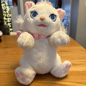 Vintage Disney Babies Marie Plush  w/ Pink Bow – Disneyland Exclusive